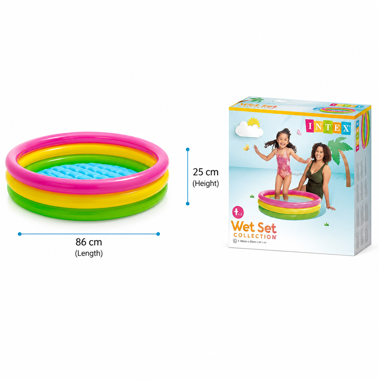 Inflatable Kids Swimming Pool 3 feet