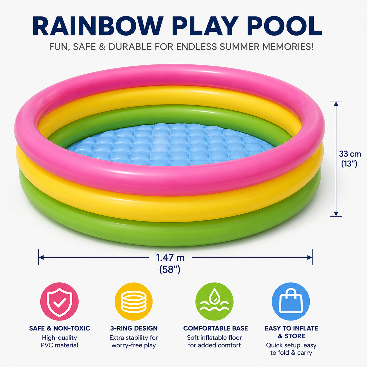 Intex Rainbow Play Pool 5ft